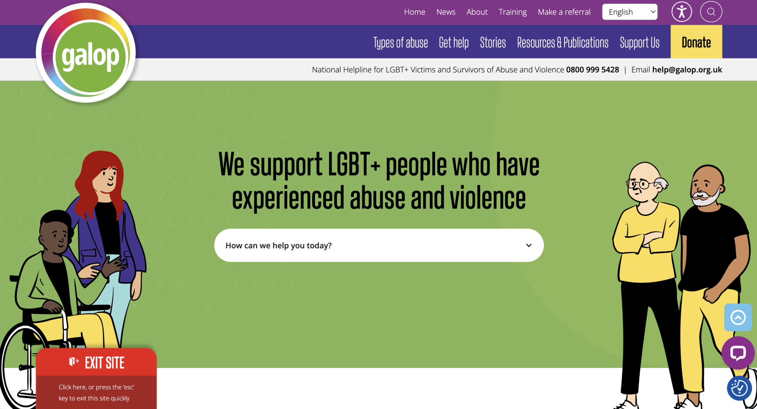 GALOP. THE LGBT+ ANTI ABUSE AND VIOLENCE CHARITY